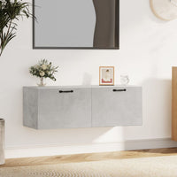 Thumbnail for Wandschrank Betongrau 100x36,5x35 cm Holzwerkstoff