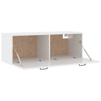 Thumbnail for Wandschrank Hochglanz-Weiß 100x36,5x35 cm Holzwerkstoff