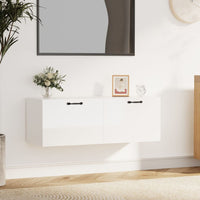 Thumbnail for Wandschrank Hochglanz-Weiß 100x36,5x35 cm Holzwerkstoff