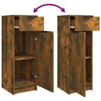 Thumbnail for Badezimmerschrank Räuchereiche 32x34x90 cm Holzwerkstoff