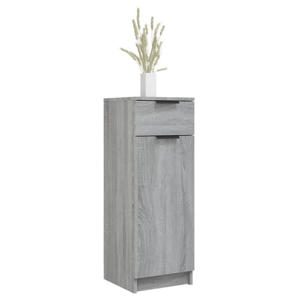 Badezimmerschrank Grau Sonoma 32x34x90 cm Holzwerkstoff