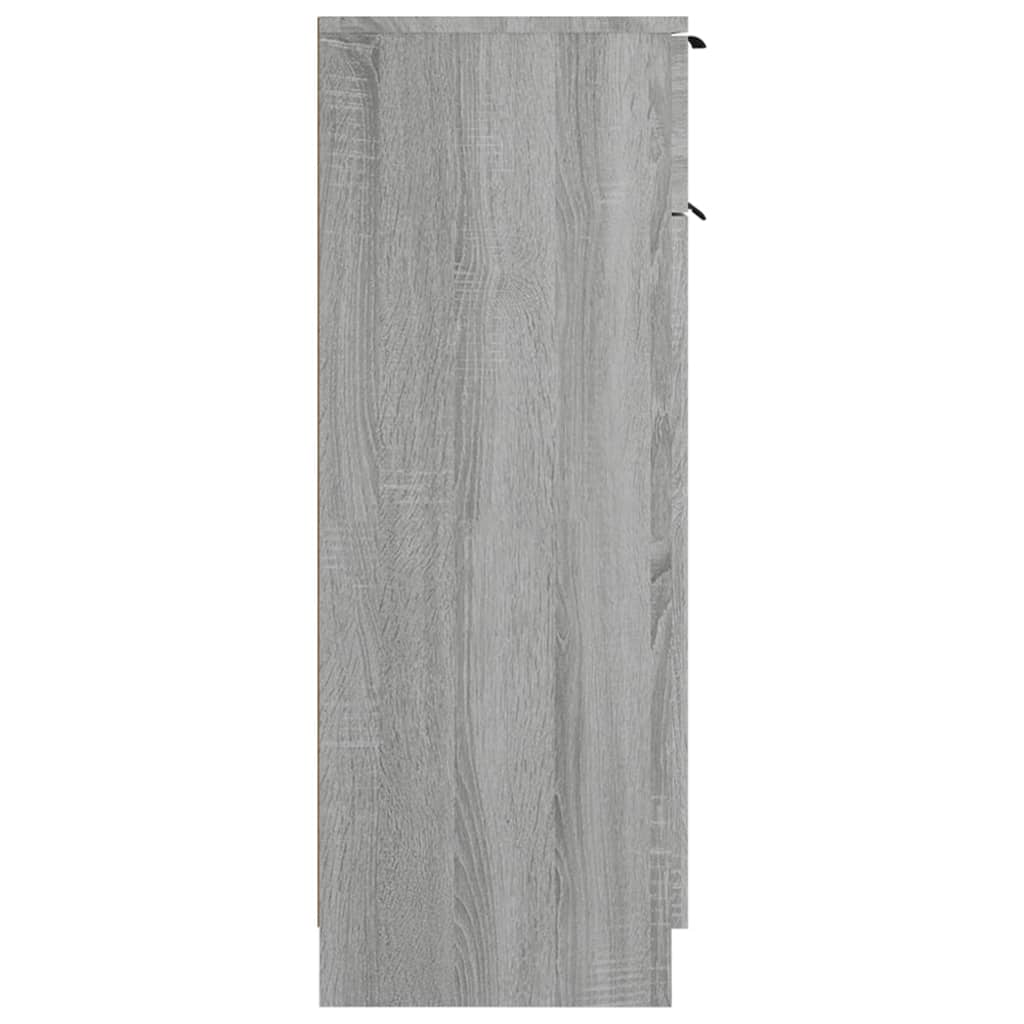 Badezimmerschrank Grau Sonoma 32x34x90 cm Holzwerkstoff