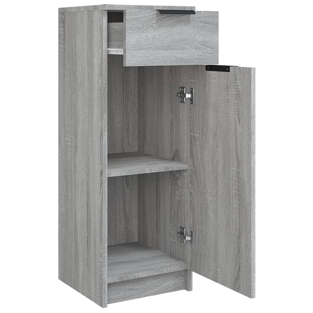 Badezimmerschrank Grau Sonoma 32x34x90 cm Holzwerkstoff