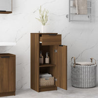 Thumbnail for Badezimmerschrank Braun Eiche 32x34x90 cm Holzwerkstoff