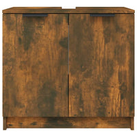 Thumbnail for Badezimmerschrank Räuchereiche 64,5x33,5x59 cm Holzwerkstoff