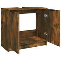 Thumbnail for Badezimmerschrank Räuchereiche 64,5x33,5x59 cm Holzwerkstoff