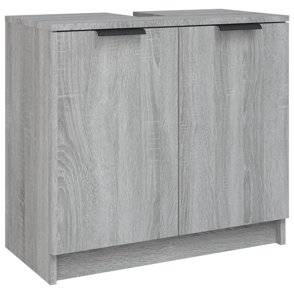 Badezimmerschrank Grau Sonoma 64,5x33,5x59 cm Holzwerkstoff