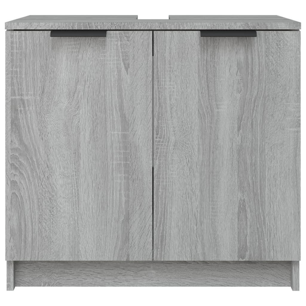 Badezimmerschrank Grau Sonoma 64,5x33,5x59 cm Holzwerkstoff