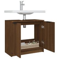 Thumbnail for Badezimmerschrank Braun Eiche 64,5x33,5x59 cm Holzwerkstoff