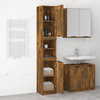 Thumbnail for Badschrank Räuchereiche 32x34x188,5 cm Holzwerkstoff
