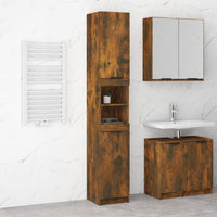 Thumbnail for Badschrank Räuchereiche 32x34x188,5 cm Holzwerkstoff
