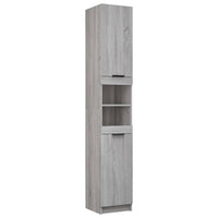 Thumbnail for Badschrank Grau Sonoma 32x34x188,5 cm Holzwerkstoff