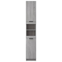 Thumbnail for Badschrank Grau Sonoma 32x34x188,5 cm Holzwerkstoff