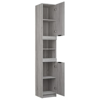 Thumbnail for Badschrank Grau Sonoma 32x34x188,5 cm Holzwerkstoff