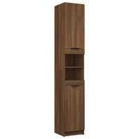 Thumbnail for Badschrank Braun Eichen-Optik 32x34x188,5 cm Holzwerkstoff