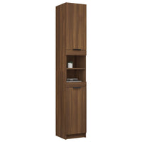 Thumbnail for Badschrank Braun Eichen-Optik 32x34x188,5 cm Holzwerkstoff