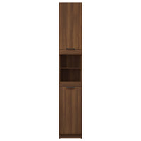 Thumbnail for Badschrank Braun Eichen-Optik 32x34x188,5 cm Holzwerkstoff