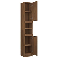 Thumbnail for Badschrank Braun Eichen-Optik 32x34x188,5 cm Holzwerkstoff