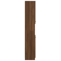 Thumbnail for Badschrank Braun Eichen-Optik 32x34x188,5 cm Holzwerkstoff