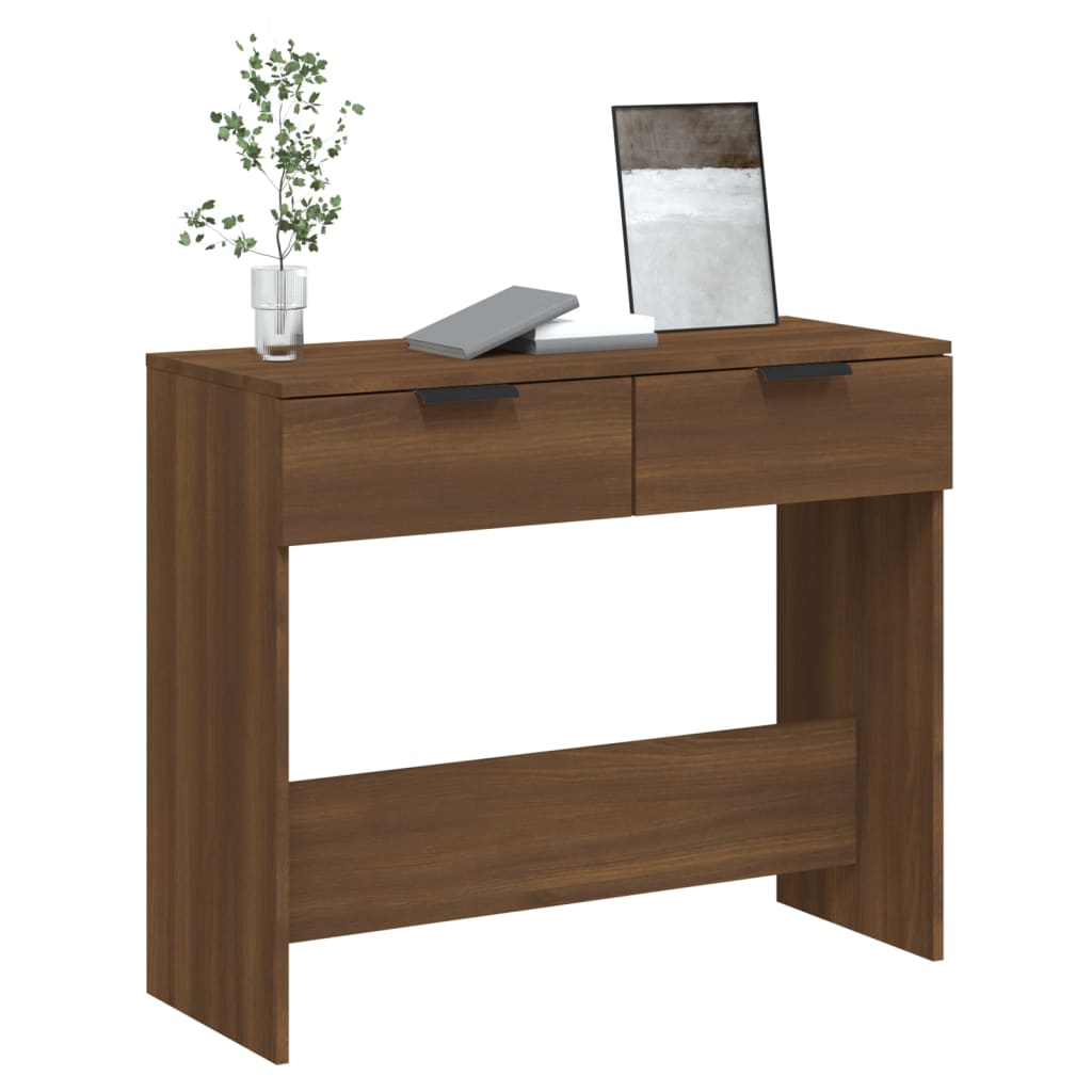 Konsolentisch Braun Eichen-Optik 90x36x75 cm Holzwerkstoff