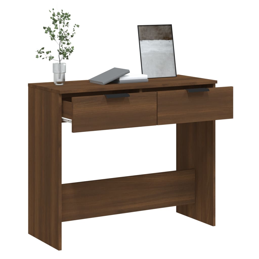 Konsolentisch Braun Eichen-Optik 90x36x75 cm Holzwerkstoff