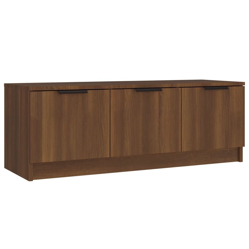 TV-Schrank Braun Eichen-Optik 102x35x36,5 cm Holzwerkstoff