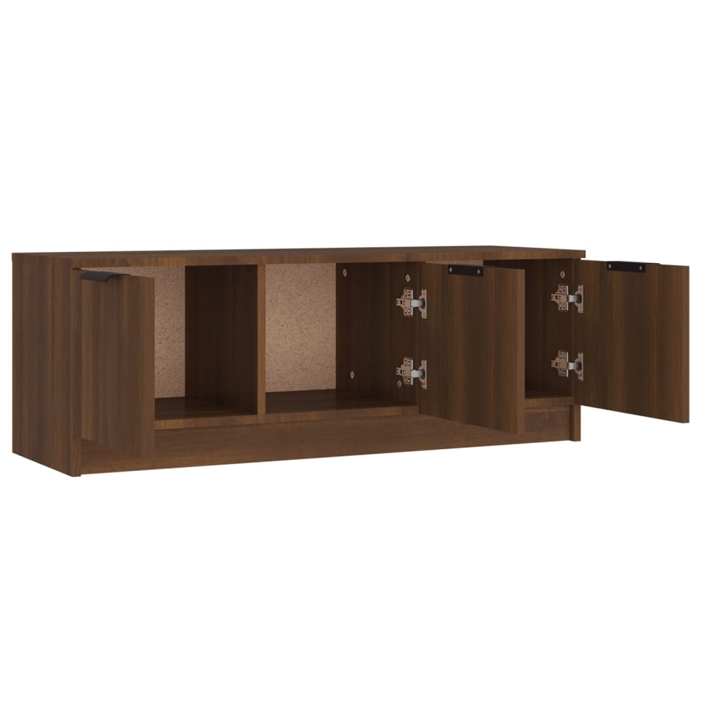 TV-Schrank Braun Eichen-Optik 102x35x36,5 cm Holzwerkstoff