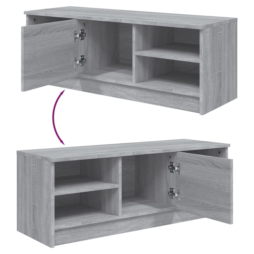 TV-Schrank Grau Sonoma 102x35,5x36,5 cm Holzwerkstoff