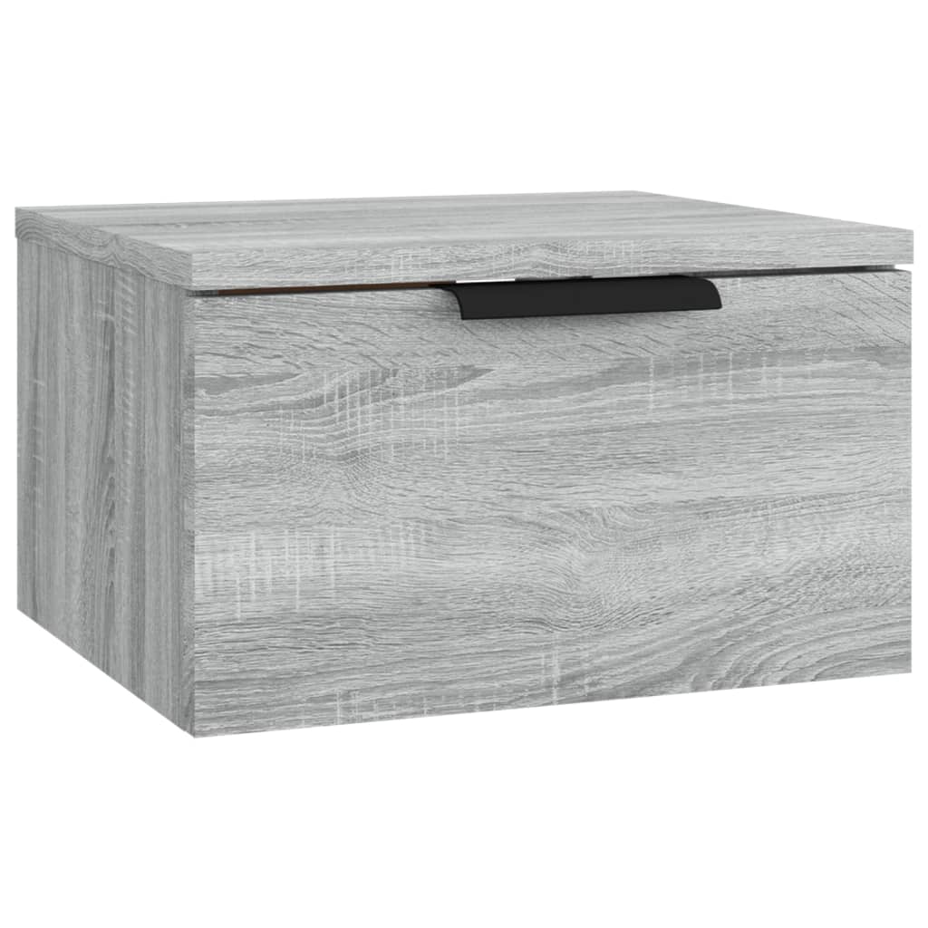 Wand-Nachttisch Grau Sonoma 34x30x20 cm