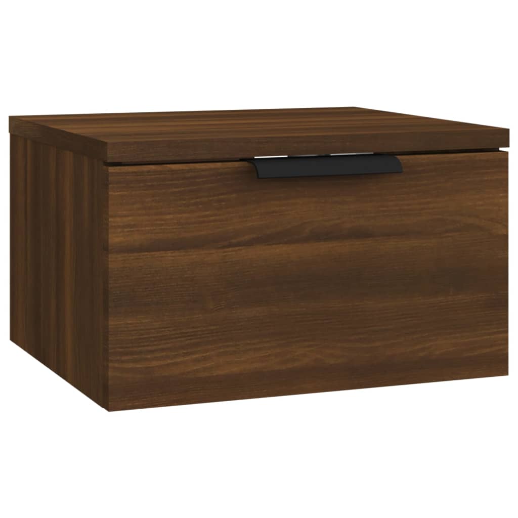 Wand-Nachttisch Braun Eiche 34x30x20 cm