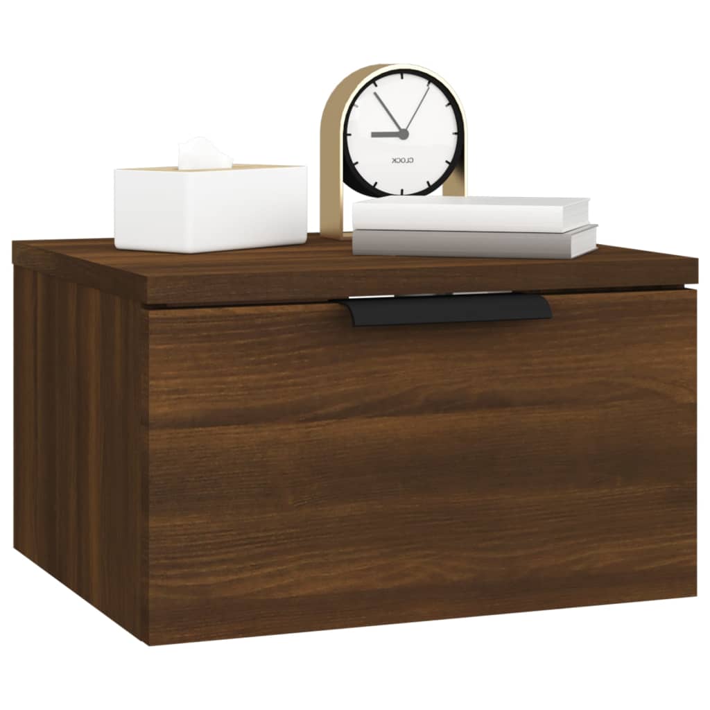 Wand-Nachttische 2 Stk. Braun Eiche 34x30x20 cm