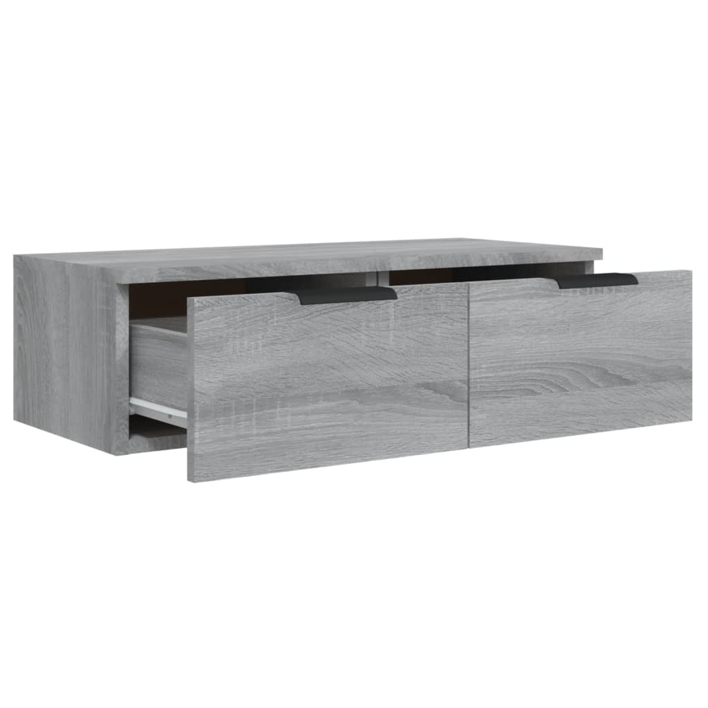 Wandschrank Grau Sonoma 68x30x20 cm Holzwerkstoff