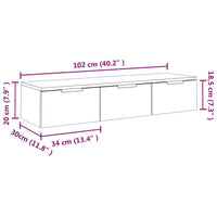 Thumbnail for Wandschrank Räuchereiche 102x30x20 cm Holzwerkstoff