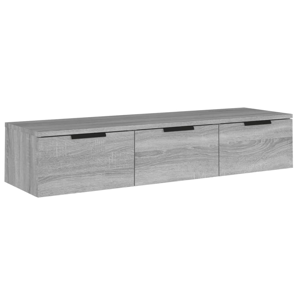 Wandschrank Grau Sonoma 102x30x20 cm Holzwerkstoff