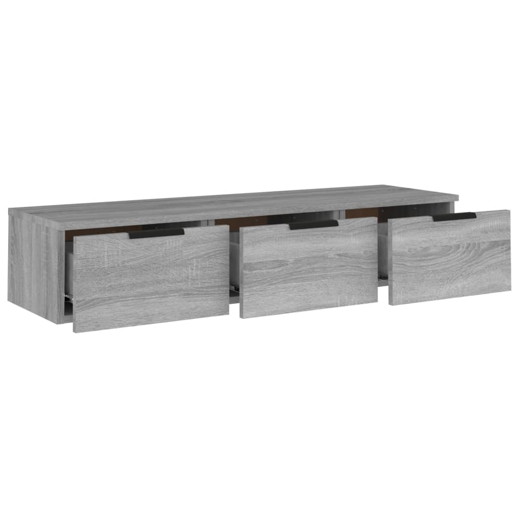 Wandschrank Grau Sonoma 102x30x20 cm Holzwerkstoff