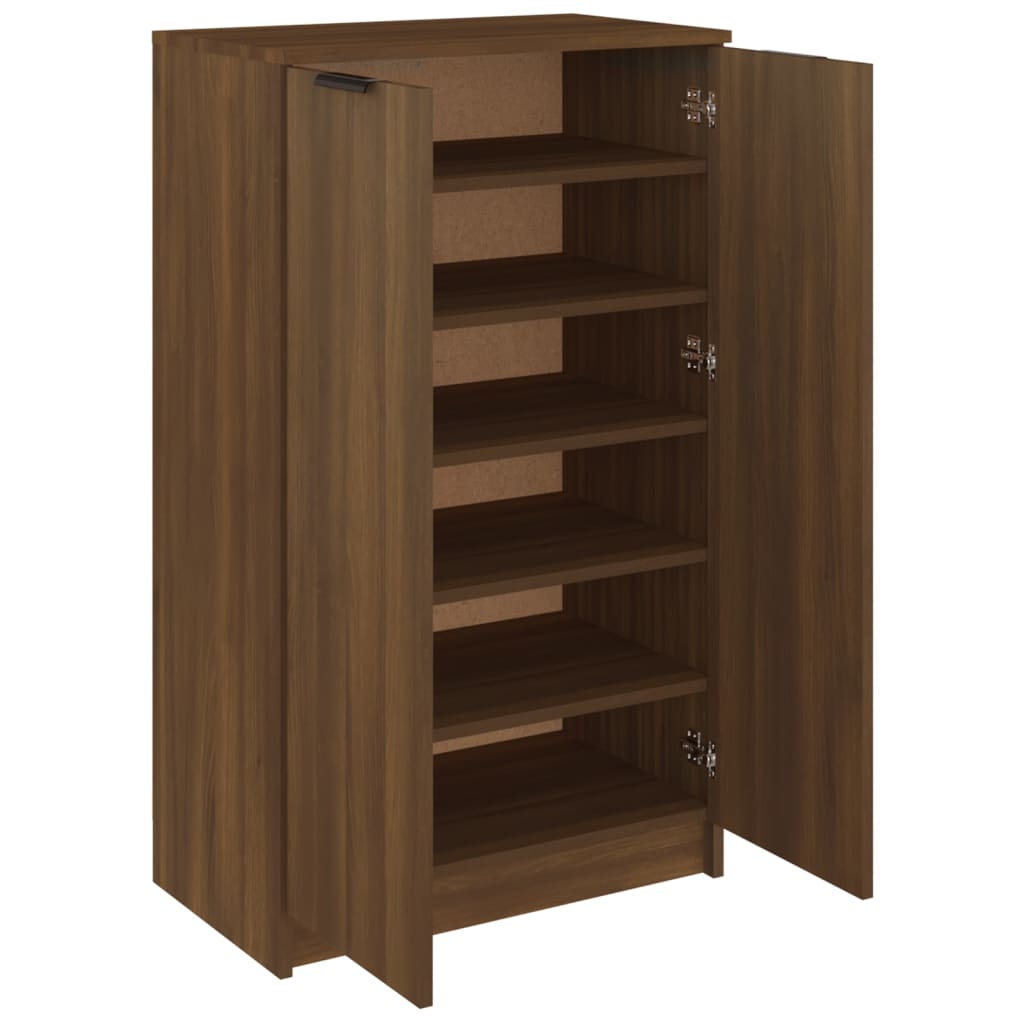 Schuhschrank Braun Eichen-Optik 59x35x100 cm Holzwerkstoff