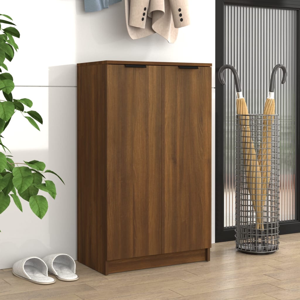 Schuhschrank Braun Eichen-Optik 59x35x100 cm Holzwerkstoff