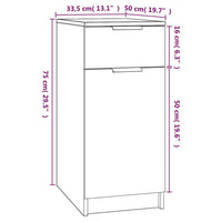 Thumbnail for Schreibtischschrank Grau Sonoma 33,5x50x75 cm Holzwerkstoff