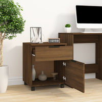 Thumbnail for Mobiler Aktenschrank mit Rollen Braun Eichen-Optik 45x38x54 cm