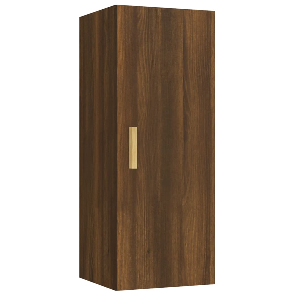 Wandschrank Braun Eichen-Optik 34,5x34x90 cm Holzwerkstoff