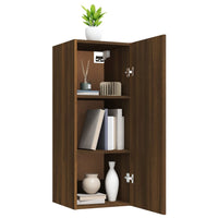 Thumbnail for Wandschrank Braun Eichen-Optik 34,5x34x90 cm Holzwerkstoff