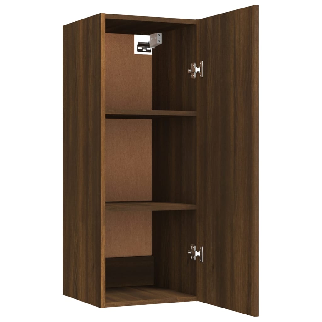 Wandschrank Braun Eichen-Optik 34,5x34x90 cm Holzwerkstoff