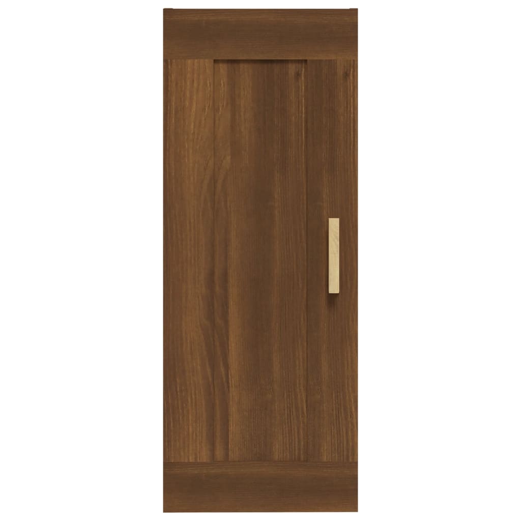 Wandschrank Braun Eichen-Optik 35x34x90 cm Holzwerkstoff