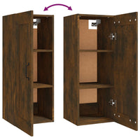 Thumbnail for Hängeschrank Räuchereiche 35x34x90 cm Holzwerkstoff