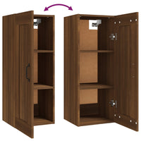 Thumbnail for Hängeschrank Braun Eichen-Optik 35x34x90 cm Holzwerkstoff