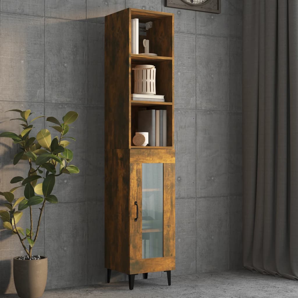 Wandschrank Räuchereiche 32,5x34,5x90 cm Holzwerkstoff