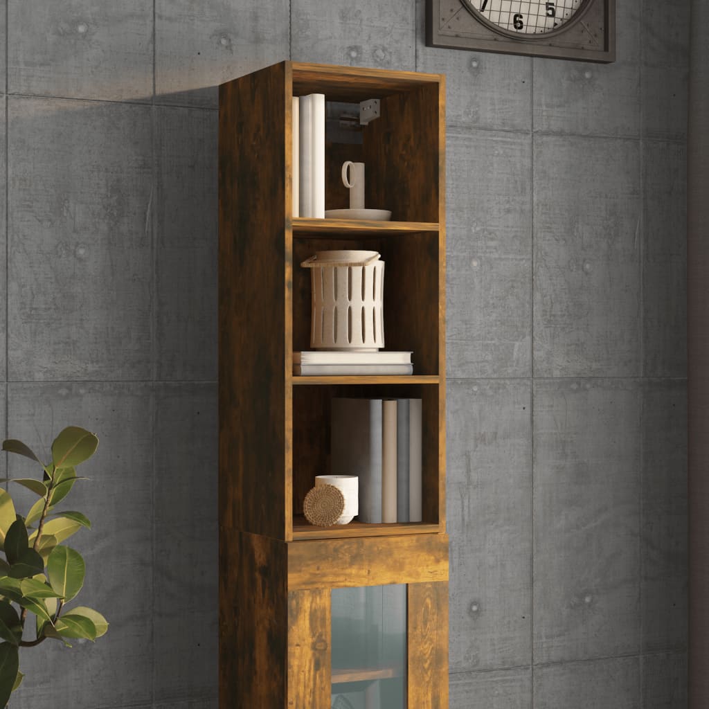 Wandschrank Räuchereiche 32,5x34,5x90 cm Holzwerkstoff