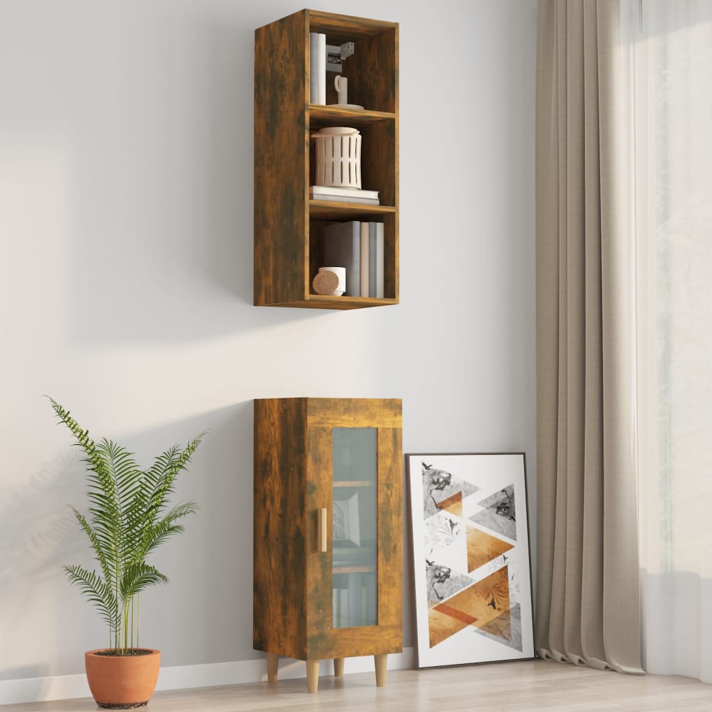 Wandschrank Räuchereiche 32,5x34,5x90 cm Holzwerkstoff