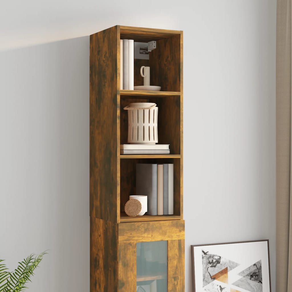 Wandschrank Räuchereiche 32,5x34,5x90 cm Holzwerkstoff