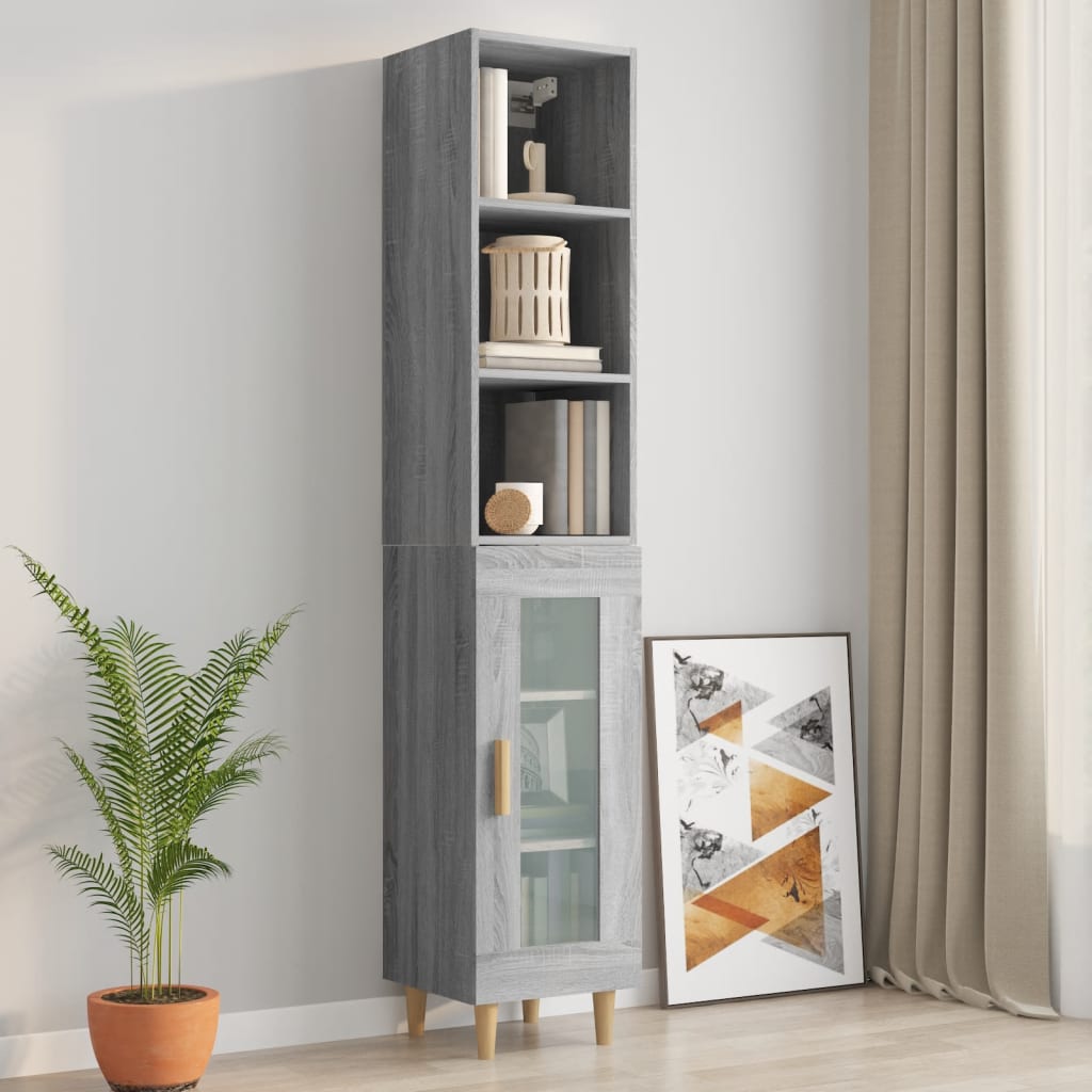 Wandschrank Grau Sonoma 32,5x34,5x90 cm Holzwerkstoff